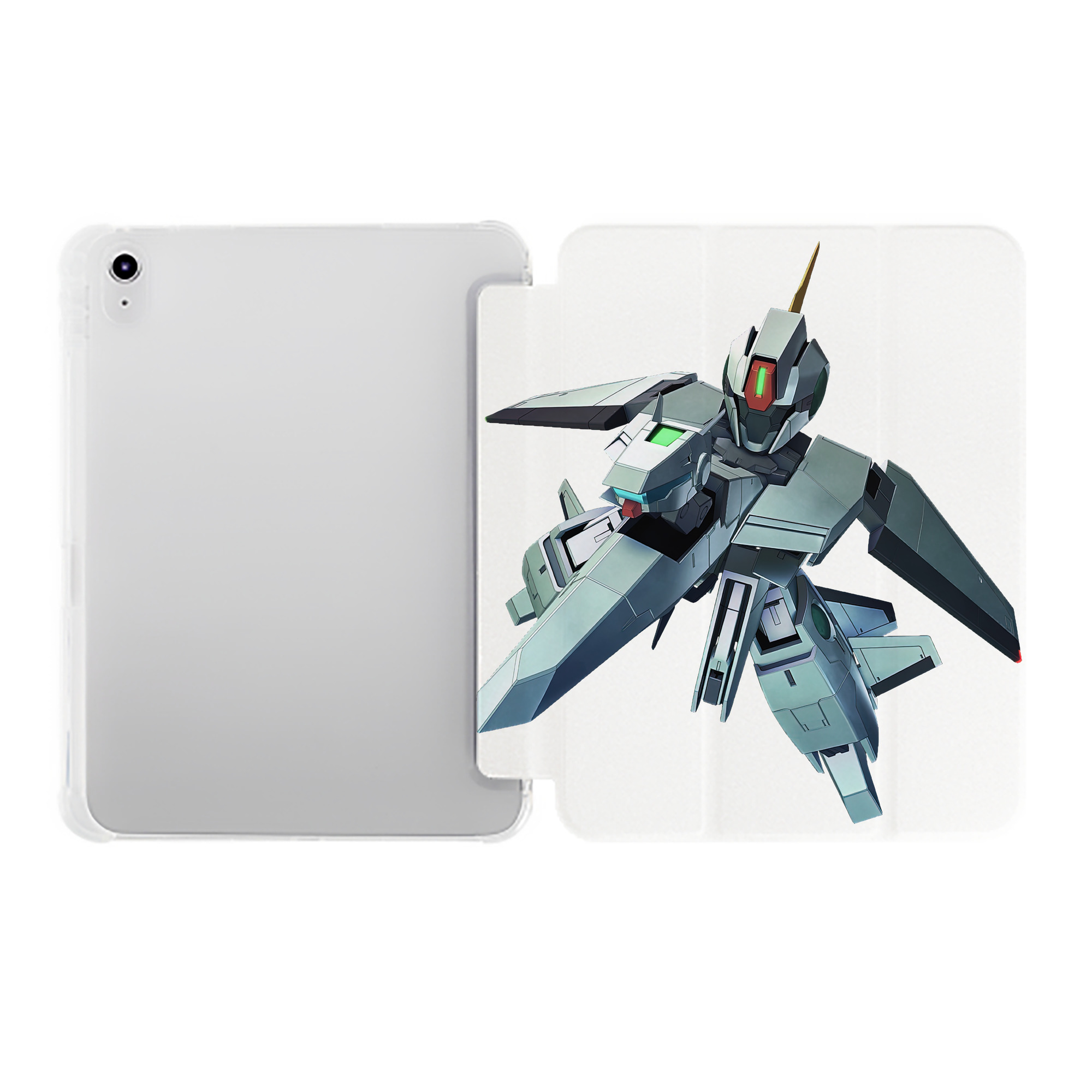 （画像用） 機動戦士ガンダム Mobile Suit Gundam IPad ケース ペン収納付き 三つ折りスタンド PUレザー×シリコン 対応機種9.5/10.5/10.9インチ